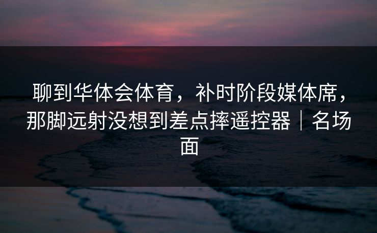 聊到华体会体育，补时阶段媒体席，那脚远射没想到差点摔遥控器｜名场面